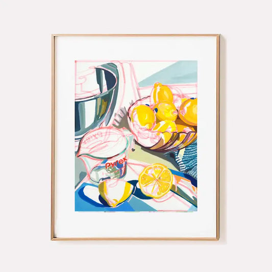 "Lemons" Lemonade in A Pyrex Signed Archival Giclee Print