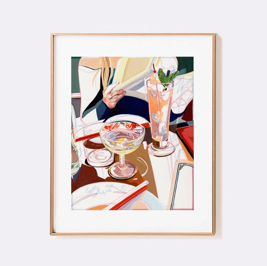 "Martini with A Twist" Cocktails in New York Giclee Print