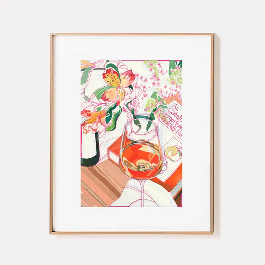 "Orange Wine" Floral Signed Archival Giclee Print